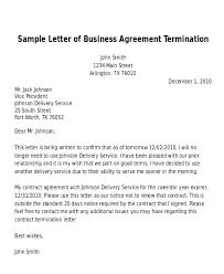 Cancellation Letter Template Notice Of Contract On Format Service