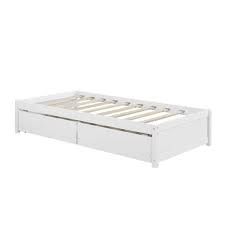 Qualfurn White Twin Size Platform Bed