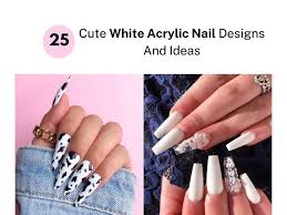 25 cute white acrylic nail designs and