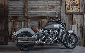 beautiful gray indian scout motorcycle