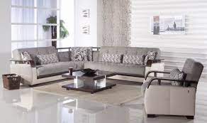 cream vinyl modern sectional sofa