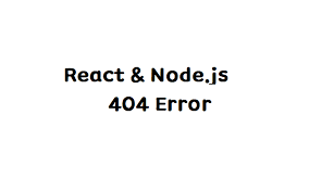 react 와 node 서버 연동 시 404 error