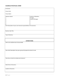 Business Proposal Form In Word And Pdf Formats