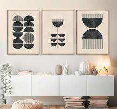 Mid Century Modern Wall Art Print Set