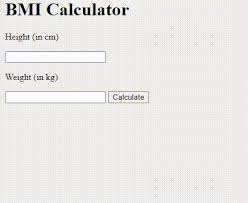 A Bmi Calculator Using Javascript