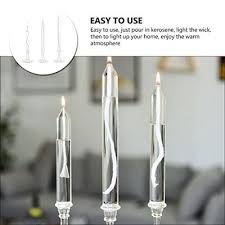 Dechous 3pcs Glass Candle Oil Lamp