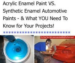 new acrylic enamel auto paint vs