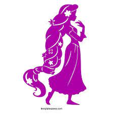 free svg silhouette of rapunzel for