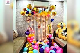 multi color balloon wall decoration for