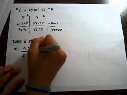 Deriving The Equations For Celsius In
