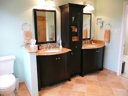 Double Vanity With Center Tower Cabinet