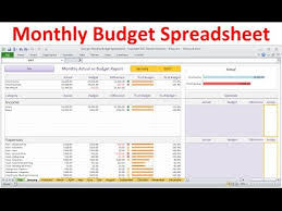 Monthly Budget Spreadsheet Home Budget Spreadsheet For Excel