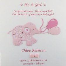 For Girls New Baby Animals Hand Made Cards Ebay
