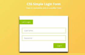 how to create simple login form in html