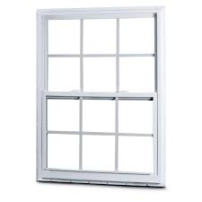 Lifetime aluminum's storm windows have a stylish panel with an aluminum frame that can be either stationary or completely operational. American Craftsman 35 3 8 In X 35 1 4 In 50 Series Single Hung White Vinyl Window With Nailing Flange And Colonial Grilles 50 Sh Fin The Home Depot