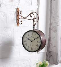 Brown Metal Og Railway Clock By