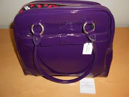 purple patent leather bag