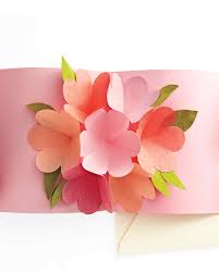 Open the card and repeat, attaching the other side of the flower stack to the inside of the card. How To Make A Pop Up Card For Mother S Day Martha Stewart