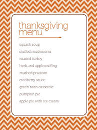 Download Customizable Thanksgiving Menus Hgtv