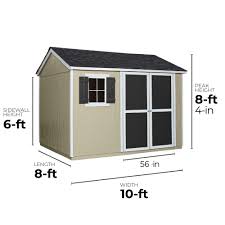 10 ft x 8 ft wood storage shed