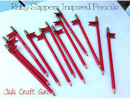 red glitter pencils