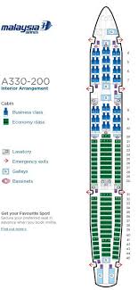 Malaysia Airlines Airbus A330 200 Aircraft Seating Chart