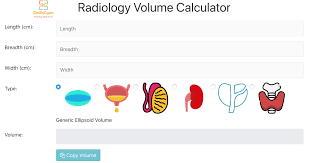 radiology volume calculator ovary