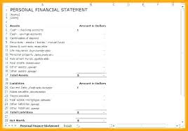 Personal Financial Statement Excel Template Gotrekking Club