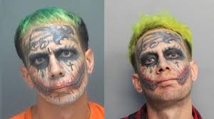 tattooed florida joker arrested once