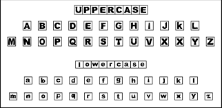 lowercase and uppercase letters of