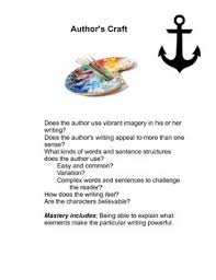 Authors Craft Anchor Chart