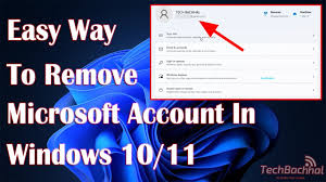 remove microsoft account in windows 11