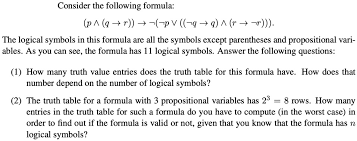 the logical symbols in this formula are