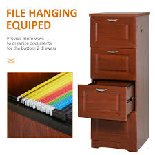 By keeping a note of exactly what you're placing into your filing cabinet, you'll be able to keep track of your files. Tall Wooden 4 Drawer Vertical File Cabinet With Enclosed Storage And Key File Hangers And Lock Dark Coffee Office Products Cabinets Racks Shelves Fcteutonia05 De