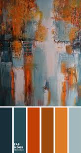 teal and rust color palette