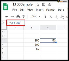 How To Subtract In Google Sheets With A