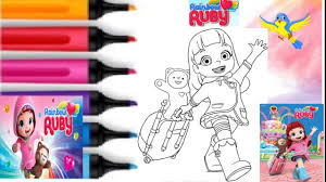 By best coloring pagesjune 26th 2015. Coloring Rainbow Ruby Coloring Book Page By Color With Rainbow Ruby Youtube