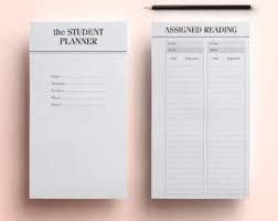 Student Planner A4 A5 College Planner Printable Student Etsy