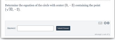 Determine The Equation Of The Circle