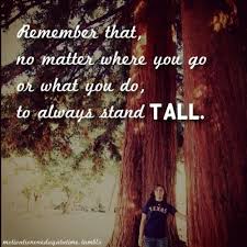 What does stand tall expression stand tall. Motivation One Day At A Time Taller Quote Wonder Quotes Simple Quotes