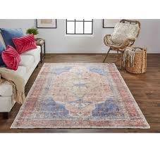 percy rust blue rug capers home