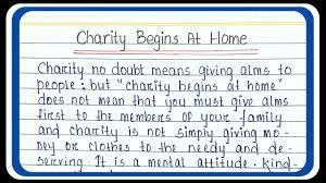 charity begins at home essay in english