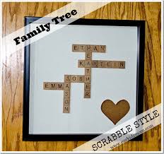 Diy Craft Family Tree Scrabble Style