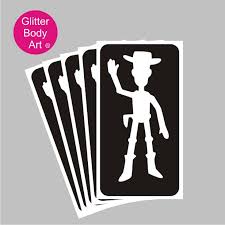 Toy Cowboy Glitter Tattoo Stencil 325