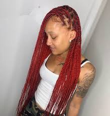 The braiding hair is added in small pieces, creating less tension and pull on the root of your hair. Red Box Braids 10 Gorgeous Examples In 2021