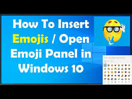 how to insert emojis open emoji panel