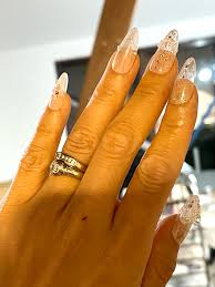 white acrylic nails