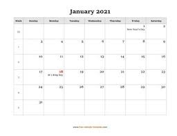 Download 2021 and 2022 pdf calendars of all sorts. Printable Monthly Calendar 2021 Free Calendar Template Com