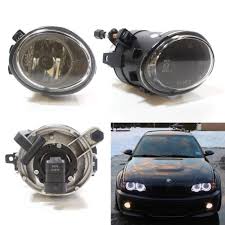 One Pair Clear Or Yellow Lens Fog Lights Foglamps W Halogen Bulbs For 2001 2005 Bmw E46 M3 3 Series W M Tech Bumper Or 1999 2002 Bmw E39 M5