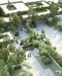Penda Combines Stepwells With Water Mazes For Garden Design